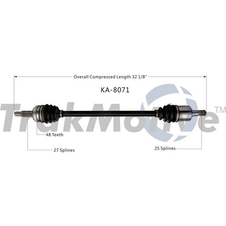 Surtrack Axle Cv Axle Shaft, Ka-8071 KA-8071